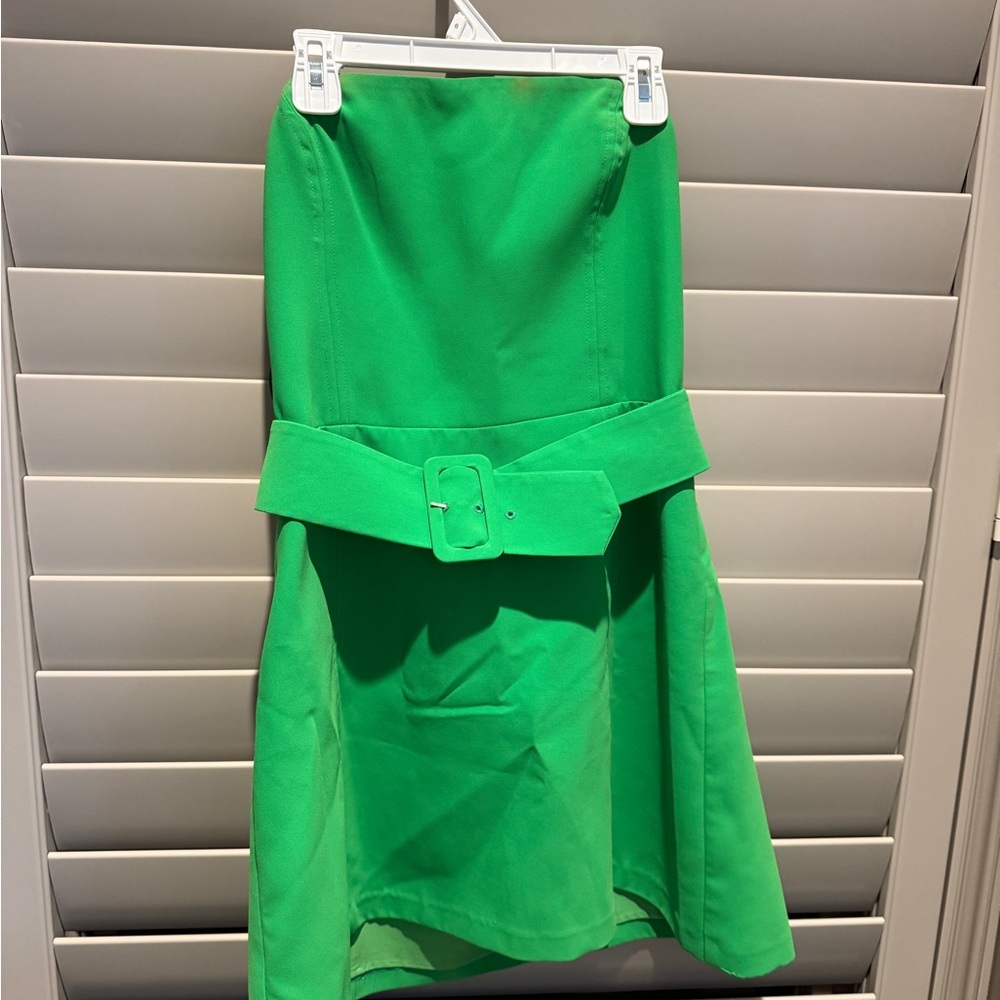 Green Belted Amanda Uprichard Dress
